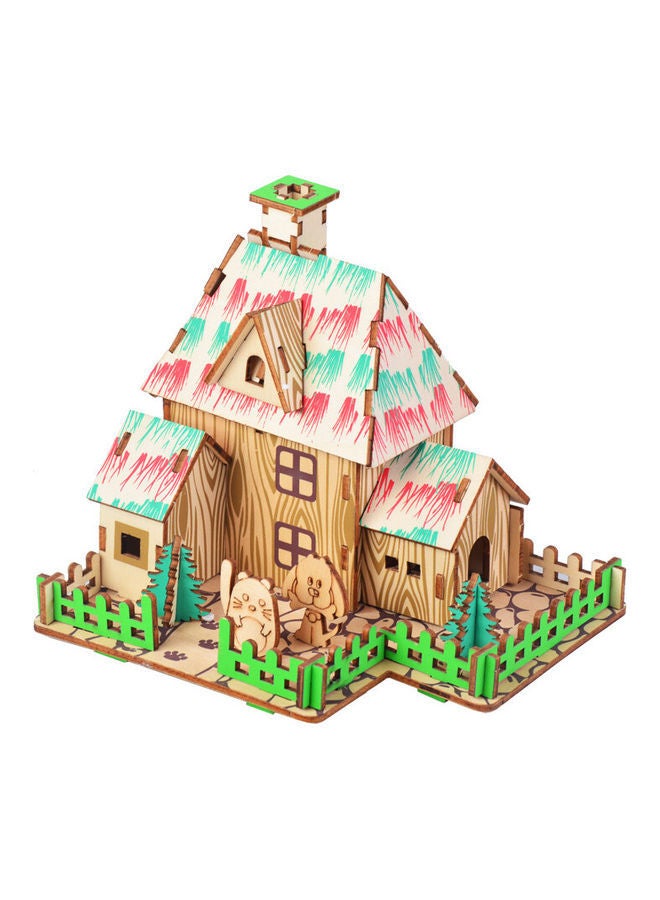 NIBEMINENT DIY 3D Wooden Wonderful Wizard Hut Puzzle 13.8x16.7x14.5cm - Image 1