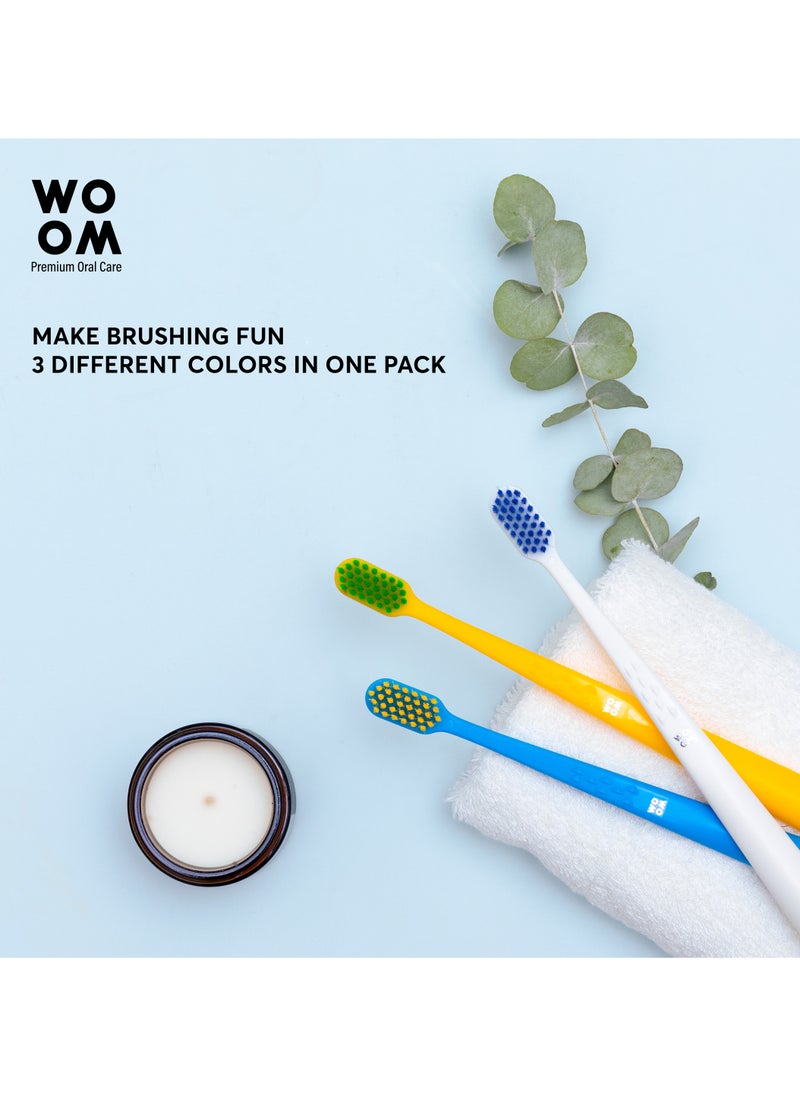 Toothbrush WOOM 5200 Ultra Soft for Sensitive Teeth and Gums, 3 pack