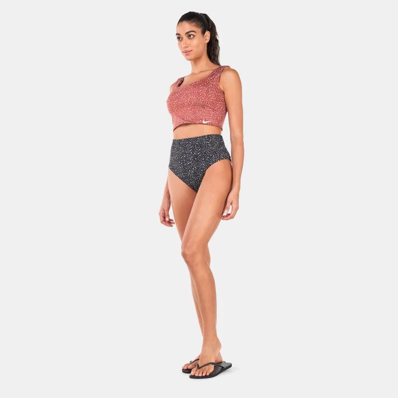 Nike Black Women's Swim Adventure Reversible High-Waist Cheeky Swimsuit Bottom for Women | Best Price UAE