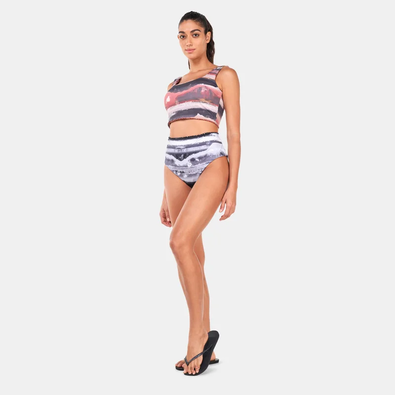 Nike Black Women's Swim Adventure Reversible High-Waist Cheeky Swimsuit Bottom for Women | Best Price UAE