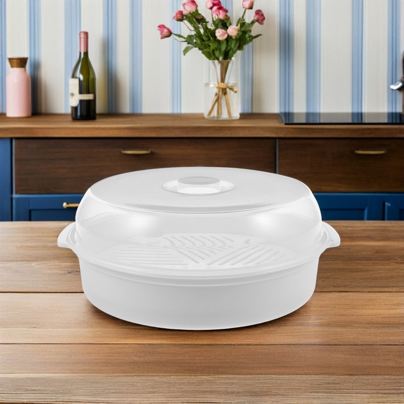 2pcs Microwave Steamer: Microwavable Steamer With Lid For Home Office And Travel - Steaming Basket For Vegetables Rice - Image 4