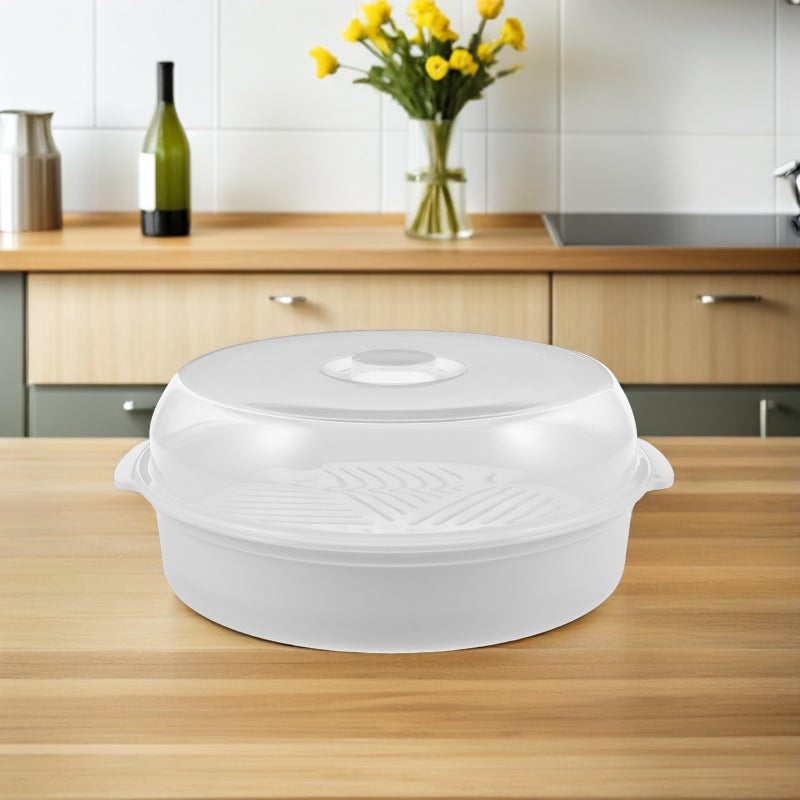 2pcs Microwave Steamer: Microwavable Steamer With Lid For Home Office And Travel - Steaming Basket For Vegetables Rice - Image 5