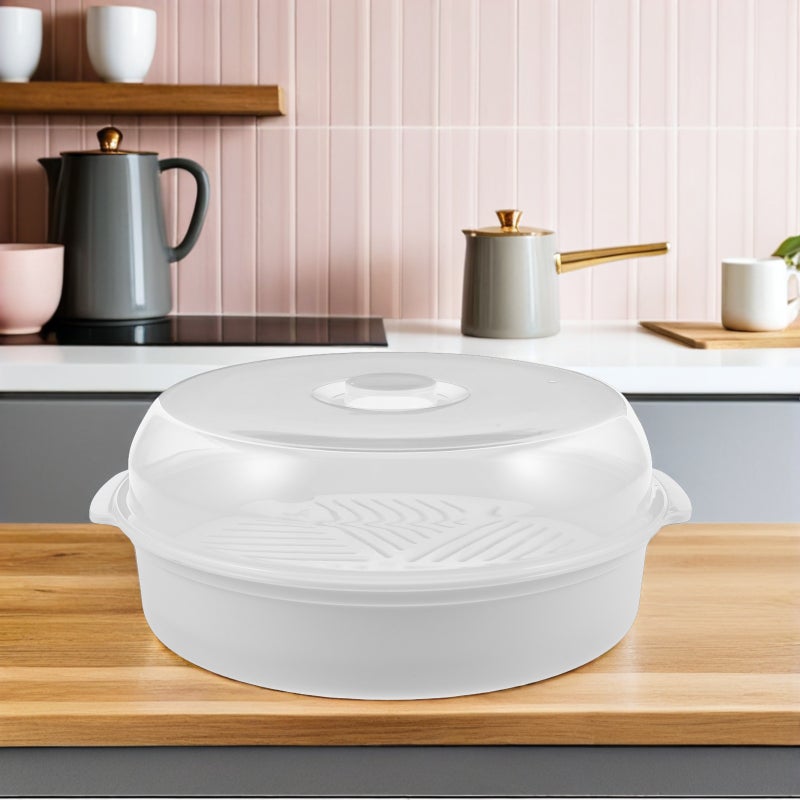 2pcs Microwave Steamer: Microwavable Steamer With Lid For Home Office And Travel - Steaming Basket For Vegetables Rice - Image 2