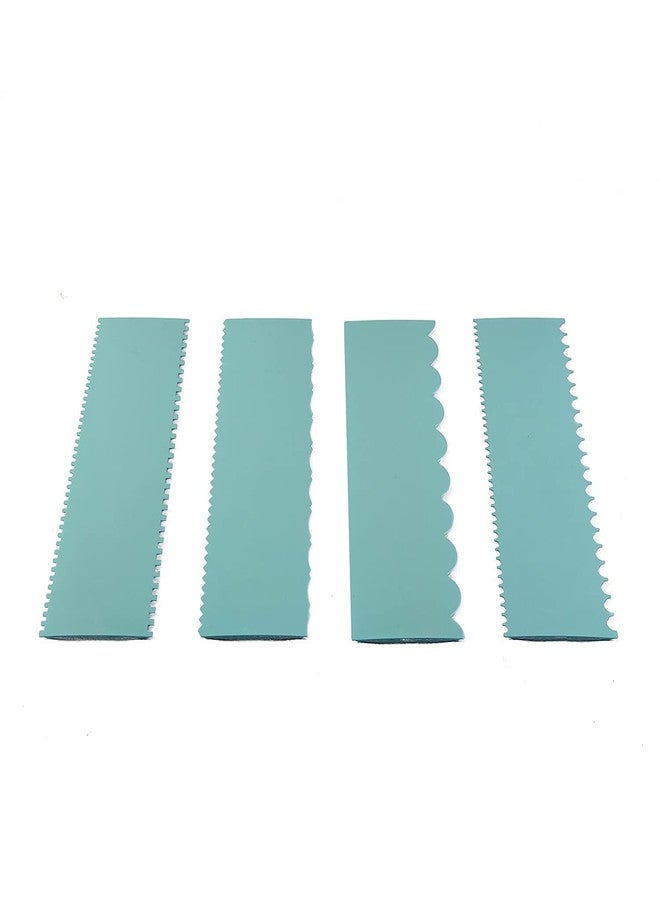 INKULTURE Plastic Tall Cake Scraper Cutter Tool for Icing and Decoration | Size 8.6 inch X 2.6 inch | 04 Pcs (Sky Blue) - Image 2