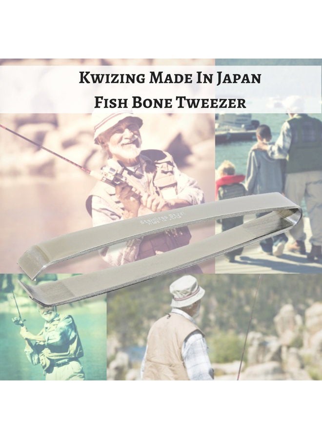 Kwizing (12cm) - Fish Bone Tweezers - Non-Slip, Precision Grip - Debone Salmon, Bass, Catfish - Stainless Steel Handmade Japanese Craftsmanship (12cm) - Image 5