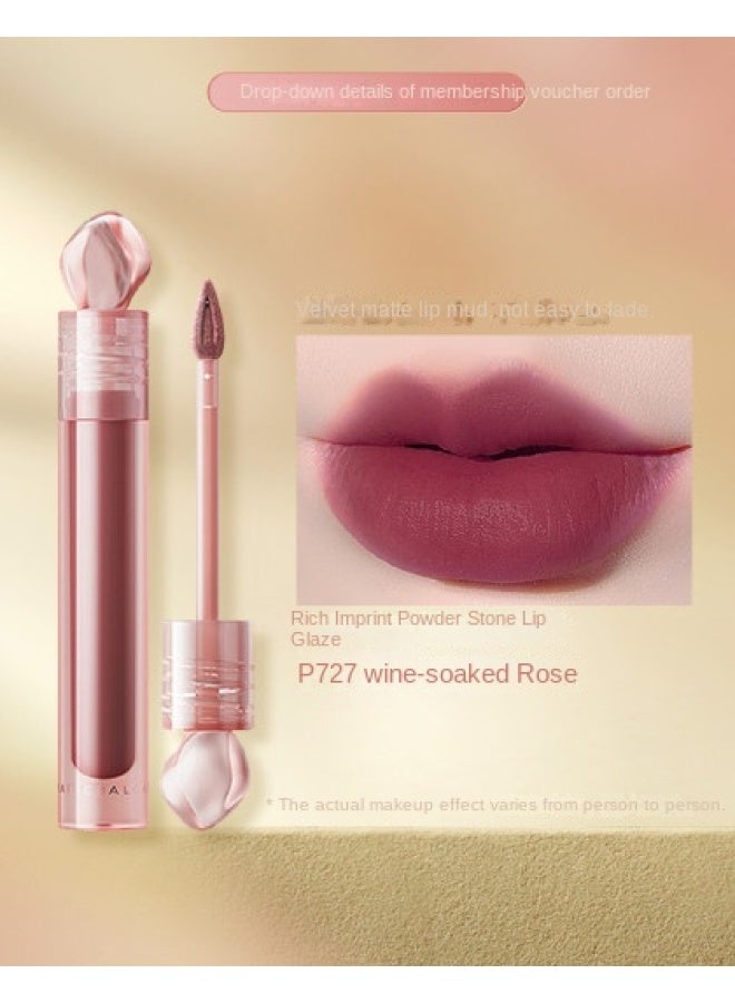 intense Impression Lip Glaze Stone Velvet Matte Lip Mud Long-lasting Color - Image 1