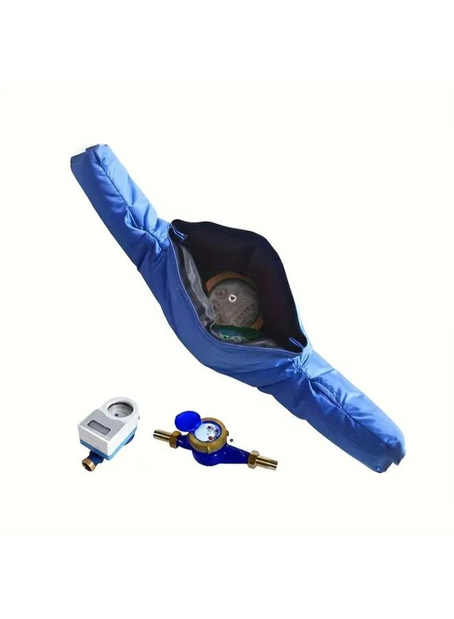 Winter Anti Freeze Water Meter Cover Detachable Insulated Polyester Blue Outdoor Pipe Protector - Image 1
