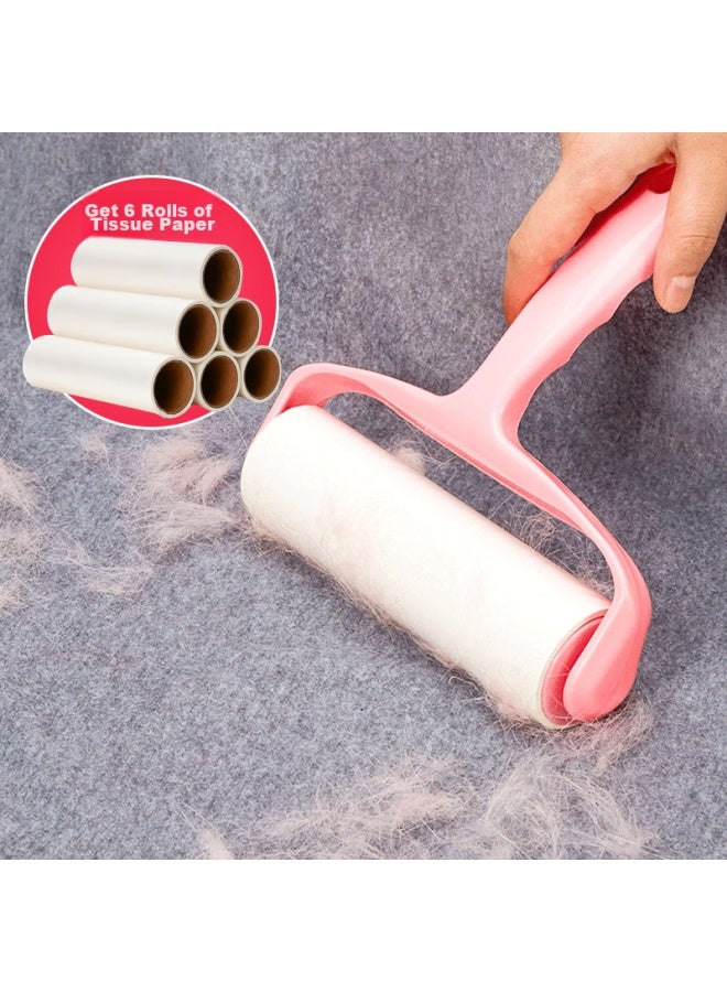 MR. Mr Lint Roller, 16cm, 1 Unit, 6 Rolls, 300 Sheets, Detachable Lint Remover For Clothes, Cat And Dog Hair Cleaning Tool - Image 1