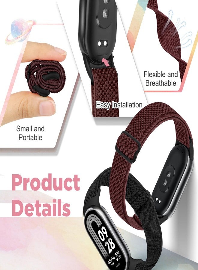 Bcuckood Elastic Bands Compatible with Xiaomi Smart Band 10/9/8 for Women Men, Stretchy Solo Loop Soft Nylon Elastic Strap Replacement Wristband for Xiaomi Mi Band 10/9/8，3 PCS - Image 3