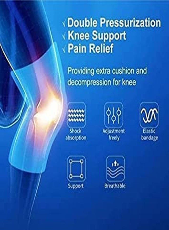 KUDIZE Open Patella Hinged Knee Brace for Knee Joint Pain Relief Functional Knee Support Cap Sleeve for Men & Women Ligament Tear Wraparound Stabilizer Blue (1 Pair / 2 Pcs) (3XL) - Image 3