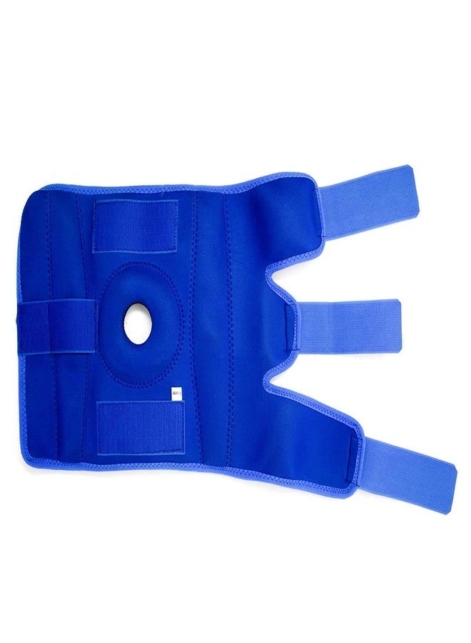 KUDIZE Open Patella Hinged Knee Brace for Knee Joint Pain Relief Functional Knee Support Cap Sleeve for Men & Women Ligament Tear Wraparound Stabilizer Blue (1 Pair / 2 Pcs) (3XL) - Image 4