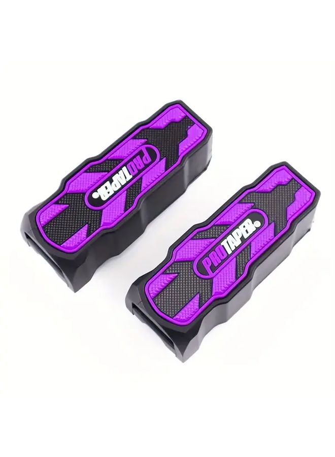Red Universal Motorcycle Front Foot Peg Spikes Rubber Off Road Racing Decorative Protection - Image 5