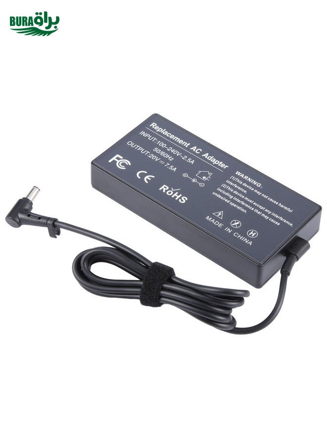 BURAQ 150W 20V 7.5A Laptop Notebook Power Adapter For Asus 6.0 x 3.7mm, Plug:EU Plug  - Image 3