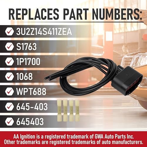 AA Ignition HVAC Blower Motor Resistor Connector Plug Wiring Harness Pigtail - Compatible with Ford & Mercury Vehicles - F150, Fiesta, Expedition, Mustang, Freestar, Freestyle - Replaces 3U2Z14S411ZEA, WPT688 - Image 3