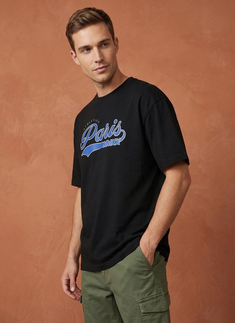 NOBERO Men Oversized Printed T-shirt - Image 1
