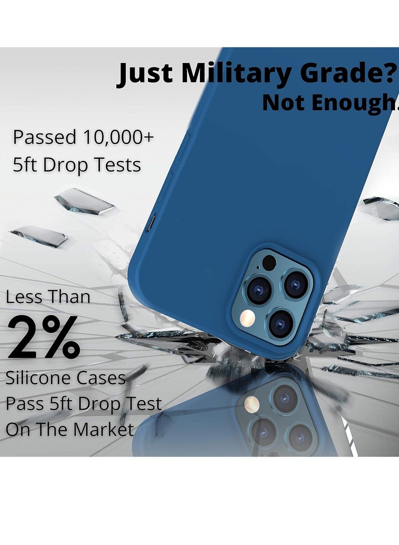 MIGOFAST Liquid Silicone Gel Cover with Full Body Protection Anti-Scratch Shockproof Case Compatible with iPhone 12 Pro Max - Image 3