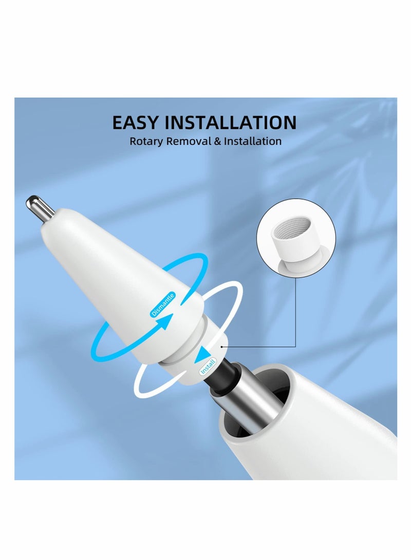 SOLARAE Replacement Tips for Apple Pencil 1st/2nd Generation, Upgraded Longer Fine Point High Sensitive Pen Like iPencil Nib, No Wear Out Noiseless Precise Control Stylus Tip for iPad Pro Pencil - Image 5