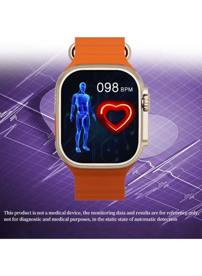 Generic - Smart Watch T9000 Ultra 3 - Orange | Advanced Features & Sporty Design - Image 1