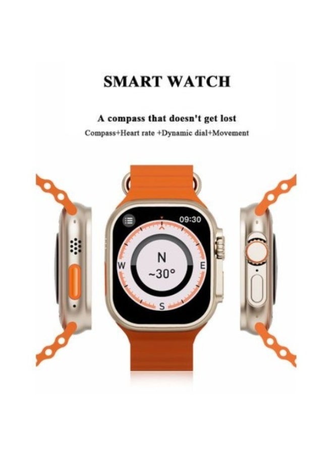 Generic - Smart Watch T9000 Ultra 3 - Orange | Advanced Features & Sporty Design - Image 1