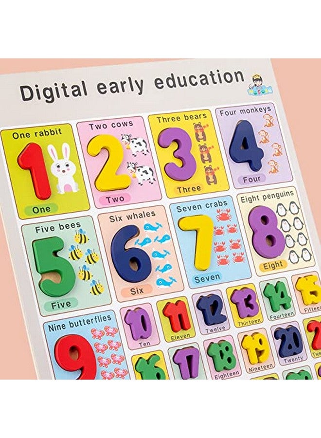 Baybee Wooden Numbers Objects Matching Puzzle Kids Toys, Wooden Toys with 123 Numbers Blocks with Object Board Games, Early Learning Educational Baby Toy Puzzles Block for Kids 3+ Years Boys Girls - Image 4