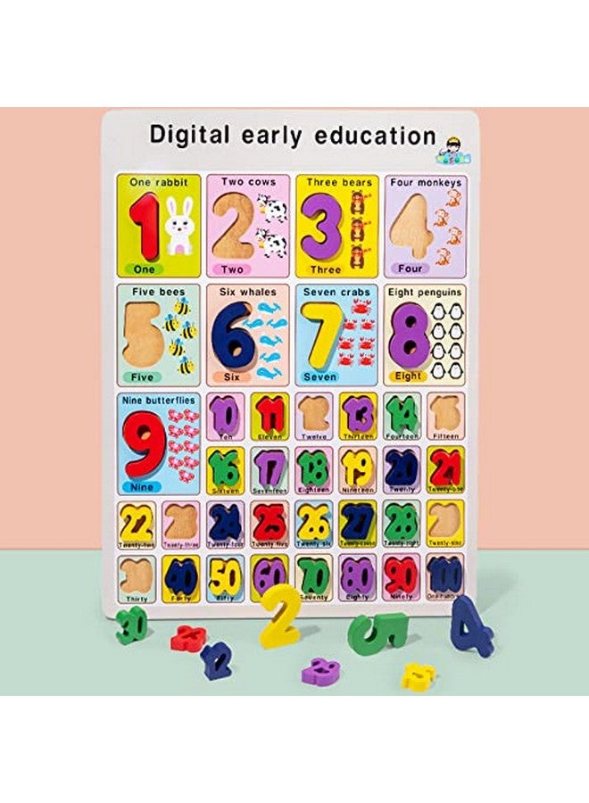 Baybee Wooden Numbers Objects Matching Puzzle Kids Toys, Wooden Toys with 123 Numbers Blocks with Object Board Games, Early Learning Educational Baby Toy Puzzles Block for Kids 3+ Years Boys Girls - Image 2