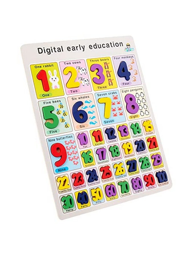 Baybee Wooden Numbers Objects Matching Puzzle Kids Toys, Wooden Toys with 123 Numbers Blocks with Object Board Games, Early Learning Educational Baby Toy Puzzles Block for Kids 3+ Years Boys Girls - Image 3