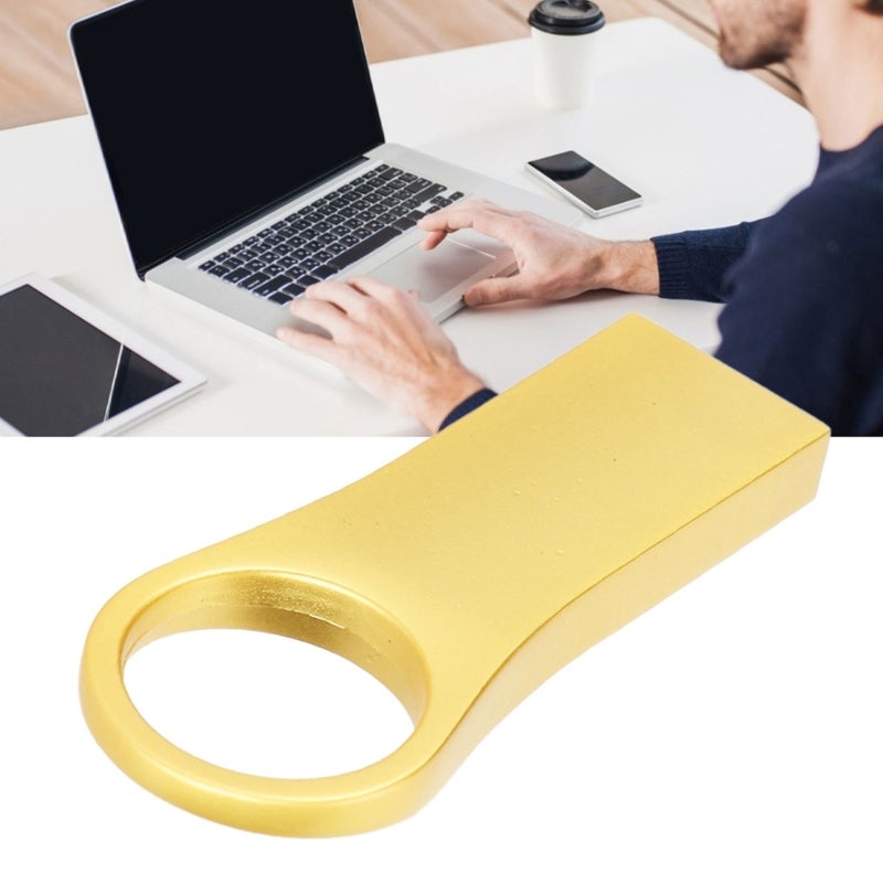 حزمة من 10 محفوظات USB فلاش بالتصميم المزود بسلسلة مفاتيح معدنية - محفوظات USB محمولة قابلة للربط والتشغيل مباشرة لتخزين البيانات ونقل الملفات في المنزل والمدرسة والعمل والسفر - Image 4