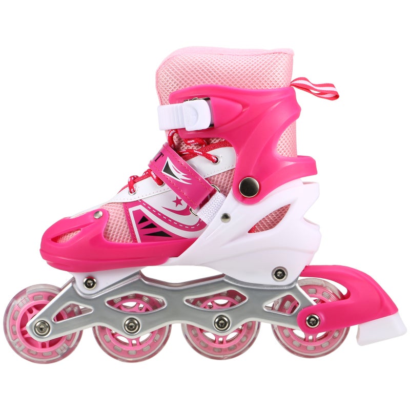 Adjustable Roller Skates Size M Thicken PVC Shell Dual Button Straps - Breathable Mesh Outdoor Roller Skates for Children Teenagers - Image 5