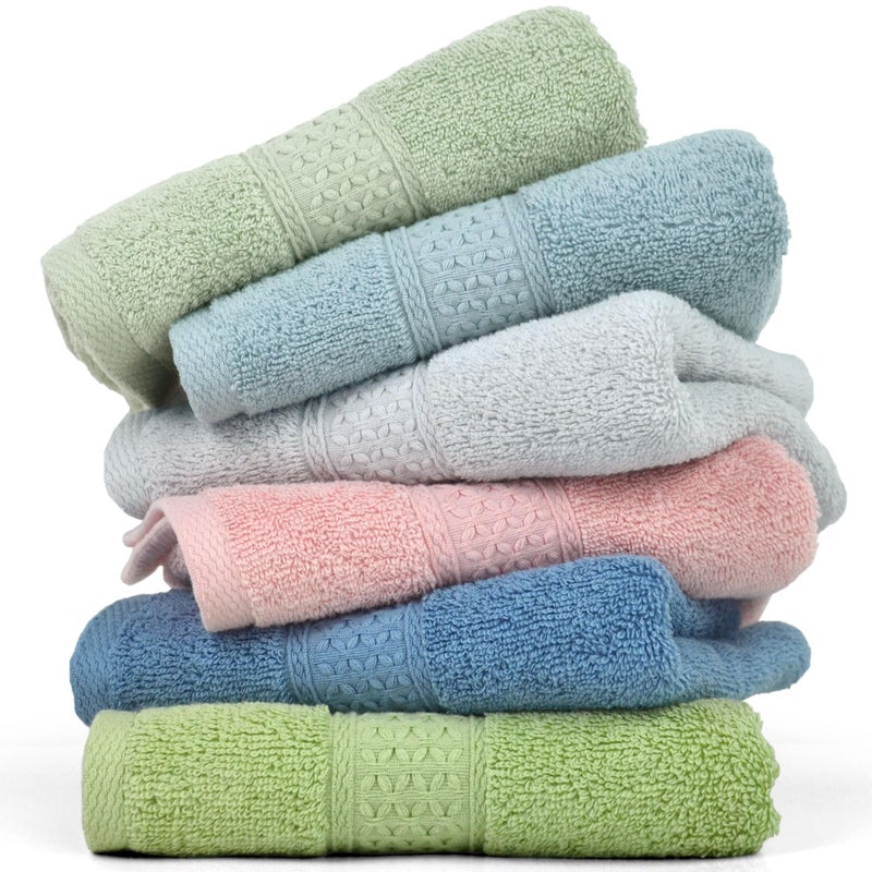 Cleanbear Hand Towel Face Towel Set100 Cotton Assorted Colors Hand Towels Size 29 x 13 6Pack 6 Colors - Image 1