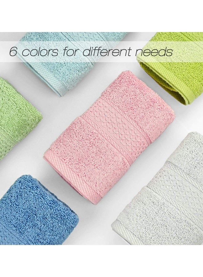Cleanbear Hand Towel Face Towel Set100 Cotton Assorted Colors Hand Towels Size 29 x 13 6Pack 6 Colors - Image 5