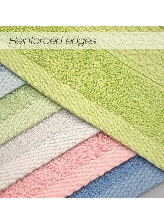 Cleanbear Hand Towel Face Towel Set100 Cotton Assorted Colors Hand Towels Size 29 x 13 6Pack 6 Colors - Image 4