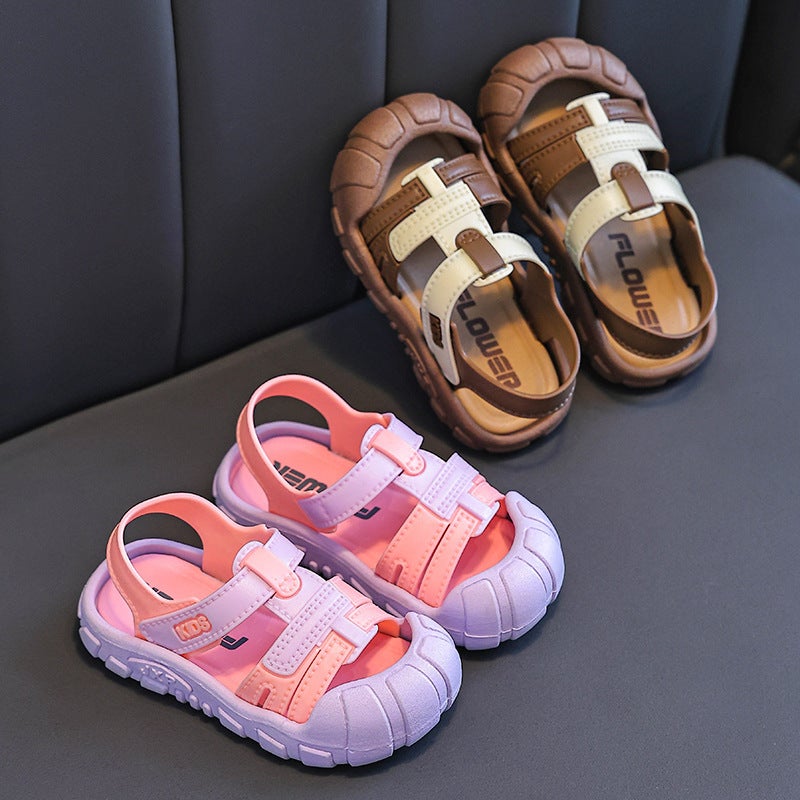 Children'S 2025 Baby Indoor And Outdoor Wear Odor-Proof Non-Slip Soft Bottom Baby Boy Toe Sandals - Image 5