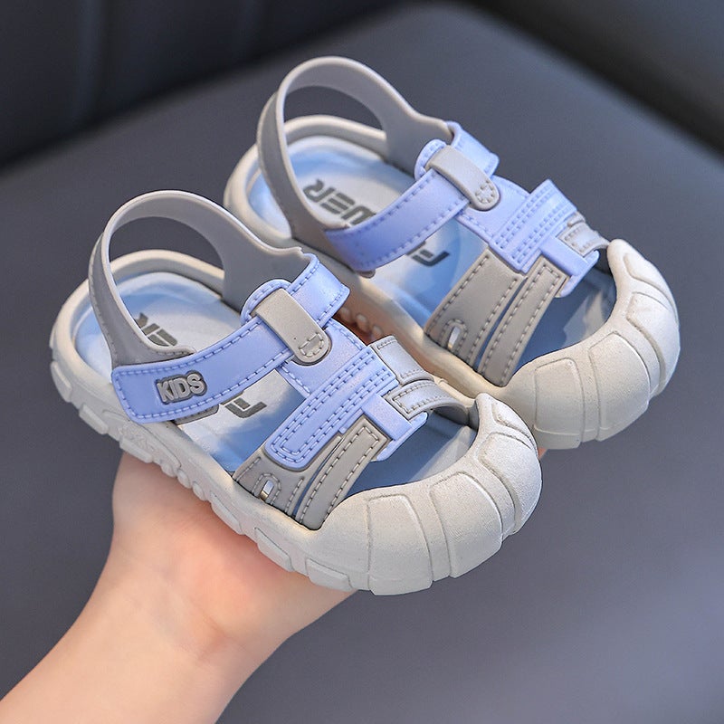 Children'S 2025 Baby Indoor And Outdoor Wear Odor-Proof Non-Slip Soft Bottom Baby Boy Toe Sandals - Image 1
