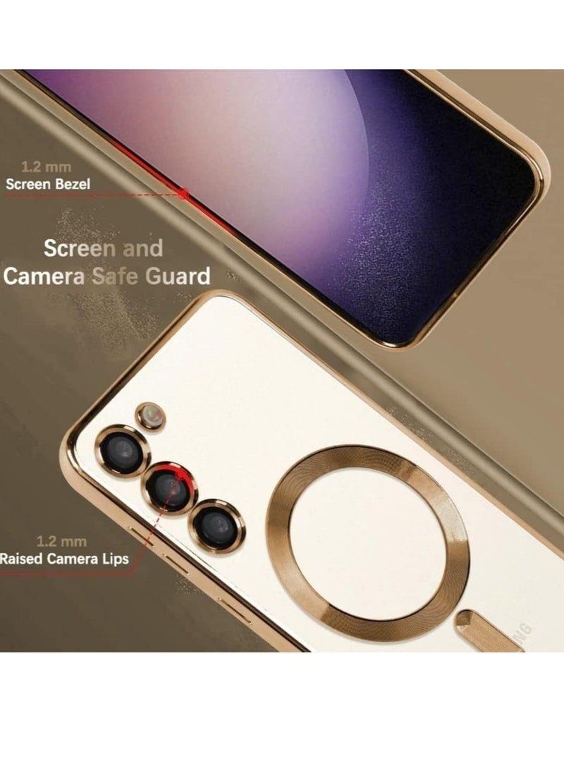 Raxoom "Magnetic Clear Case for Samsung Galaxy S23 Plus with Camera Lens Protector, MagSafe Compatible, Electroplated Soft TPU, Shockproof, Anti-Scratch Phone Case" - Image 4