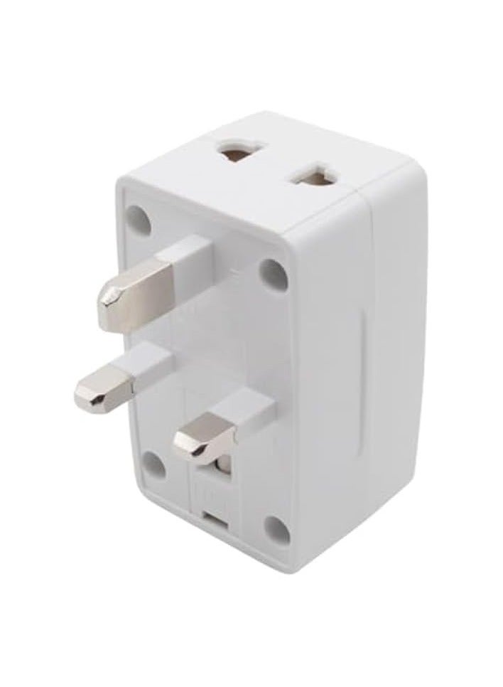 إيروريكس محول كهربائي بمقبس مربع، مقبس عالمي مزود بضوء ومصهر ١٣ أمبير. محول سفر - Image 3