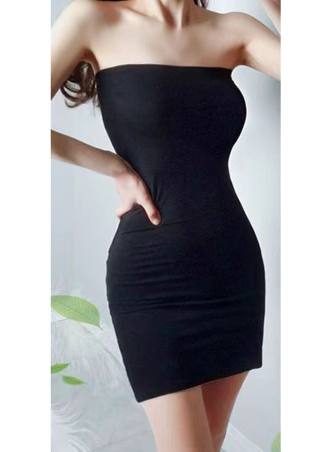Strapless Plain Mini Bodycon Dress No: 556 - Image 1