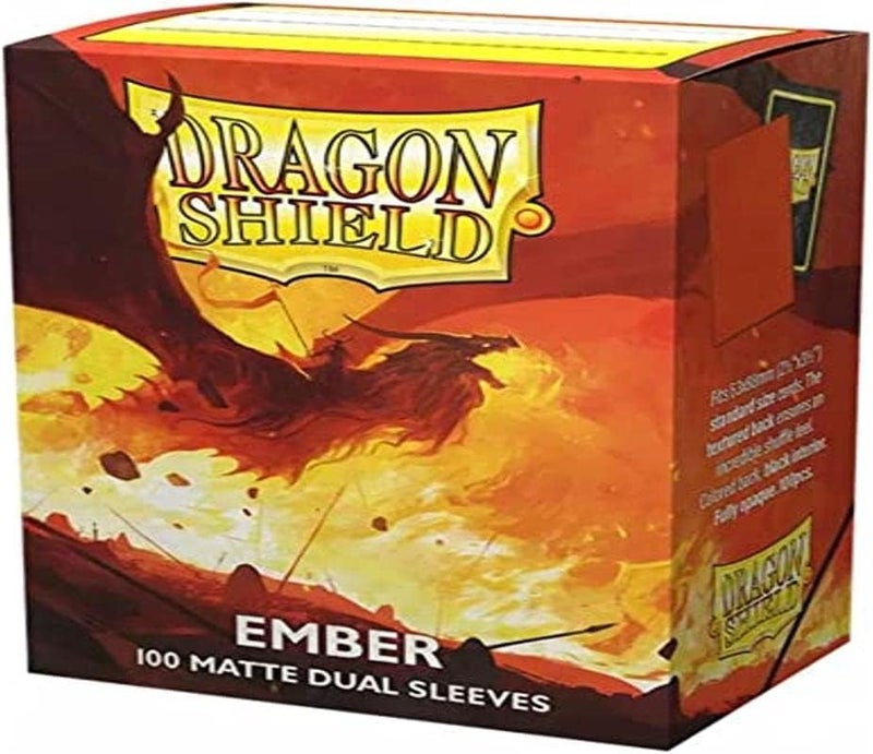 dragon shield | Matte Dual Standard Size Card Sleeves | 100 CT - Smooth u0026 Tough Premium TCG Sleeves - Compatible with Pokemon, Flesh u0026 Blood, One Piece u0026 Magic The Gathering | Ember - Image 4