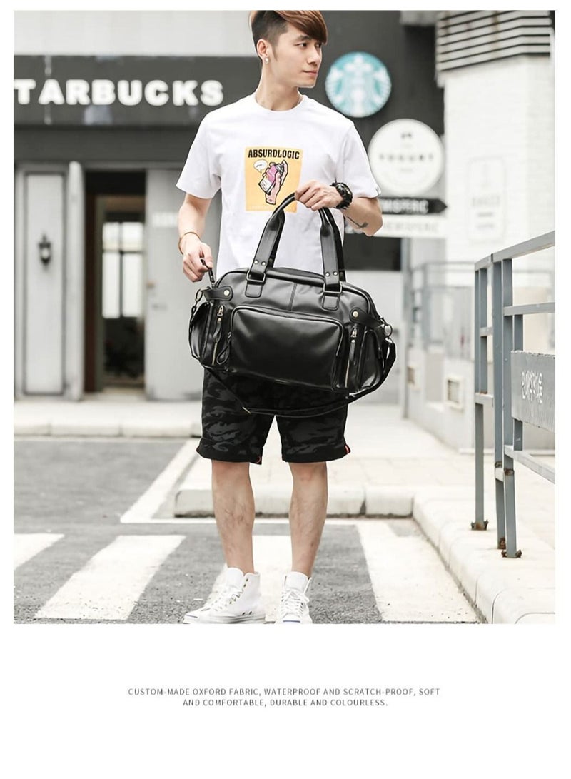 Leather Duffel Bag Full Grain Travel Weekend Gym