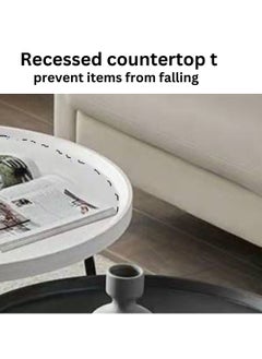 LHFHOMT Sofa Center Tables Set of 2 Pieces, Round Sofa Center table, wooden Top, Strong Gold Metal Frame for Living Room,Sofa Side  - Image 3