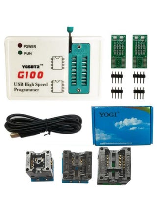 G100 BIOS SPI Flash USB Programmer 24 25 95 USB Memory Read/Write Programmer, Supports 25 SPI Flash, for 24 Eeprom for 25 Eeprom Memory ic