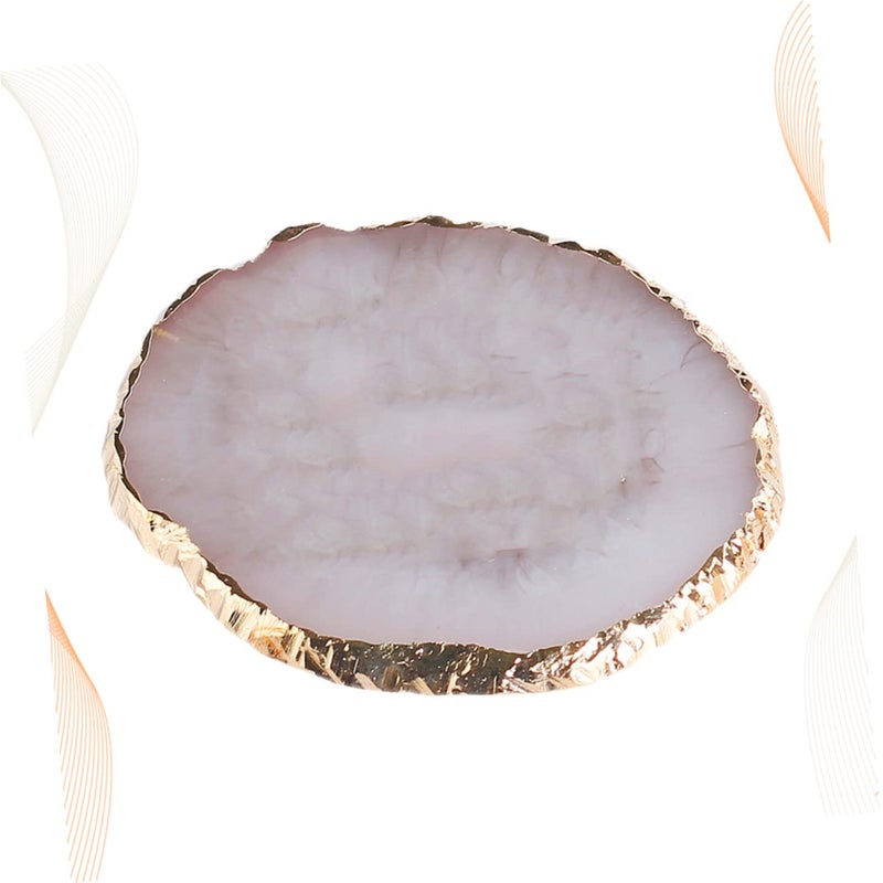 Golden Rim Agate Jewelry Tray Black Display Plate Organizer For Earrings Rings Necklaces - Image 4