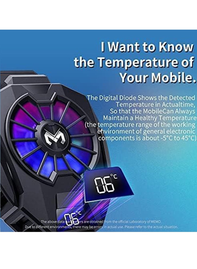 TIGER Phone Cooler – Cellphone Radiator with Dual Semi-Conductor Cooling Chip, Digital Display for Tiktok Live Streaming, Outdoor Vlog, Mobile Gaming, Compatible with Mobile Phones (Width 6-8 cm) – Efficient Heat Dissipation, Portable, and Lightweight Design - Image 5