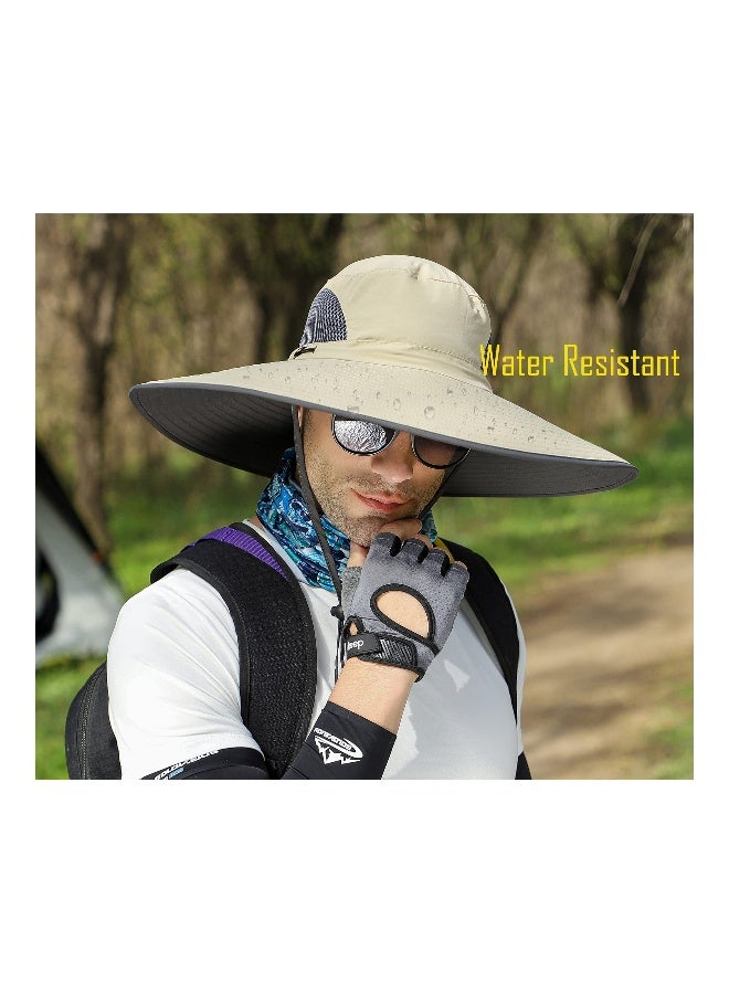 Generic Men Wide Brim Sun Hats UPF50+ Waterproof Breathable Bucket Hat for Fishing, Hiking, Camping - Image 2