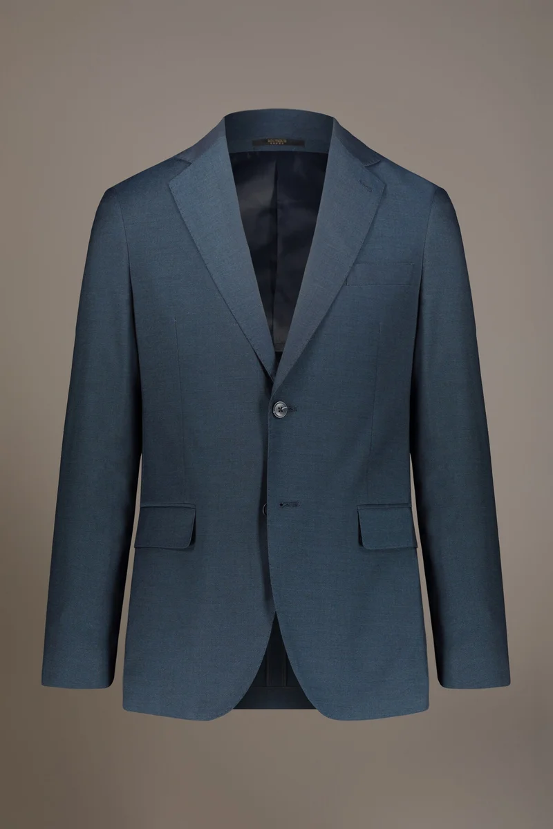 Doppelganger Blue Men's single-breasted suit regular fit bird's eye fabric - Blue for Men | Best Price UAE