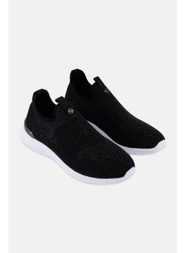 NINE WEST Women Rhinestone Slip On Casual Shoes, Black  - Image 1