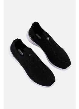 NINE WEST Women Rhinestone Slip On Casual Shoes, Black  - Image 2