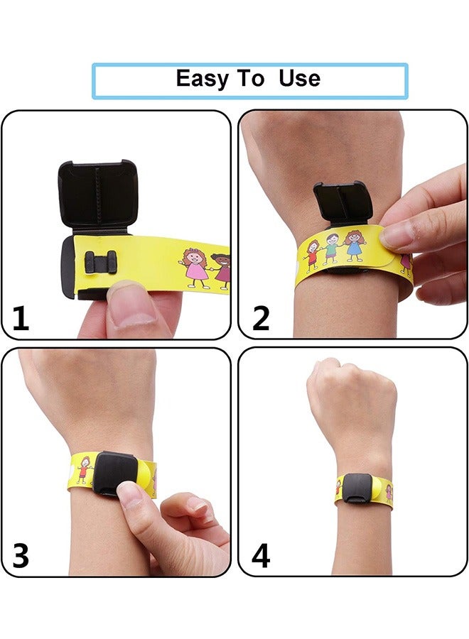 Generic 12Pcs Child Safety ID Wristband, Reusable&Waterproof Safety ID Bracelets for Kids Anti-Lost Child Travel ID Bands for Children Field Trip&Outdoor Activity  - Image 2