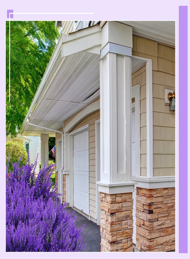 Yunsailing 40 Bundles Artificial Fall Flowers for Outdoors Plastic Lavender Fake Plants Summer UV Resistant Faux Lavender Flowers for Home Garden Wedding Thanksgiving Decor (Purple) - Image 3