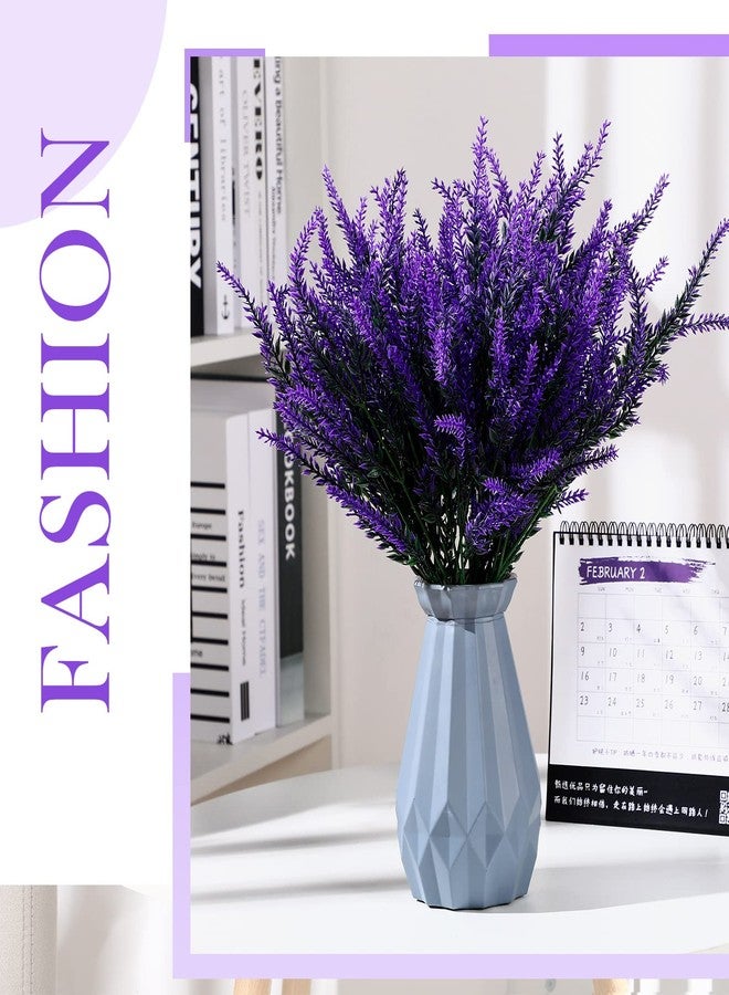 Yunsailing 40 Bundles Artificial Fall Flowers for Outdoors Plastic Lavender Fake Plants Summer UV Resistant Faux Lavender Flowers for Home Garden Wedding Thanksgiving Decor (Purple) - Image 4