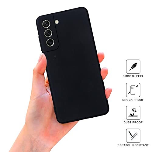 SPRIG Cases Compatible with Samsung Galaxy S21 FE 5G Phone TPU Basic Premium Back Cover Drop Tested Shock Proof Case for Boys and Girls with Camera Protection (Black) - Image 2
